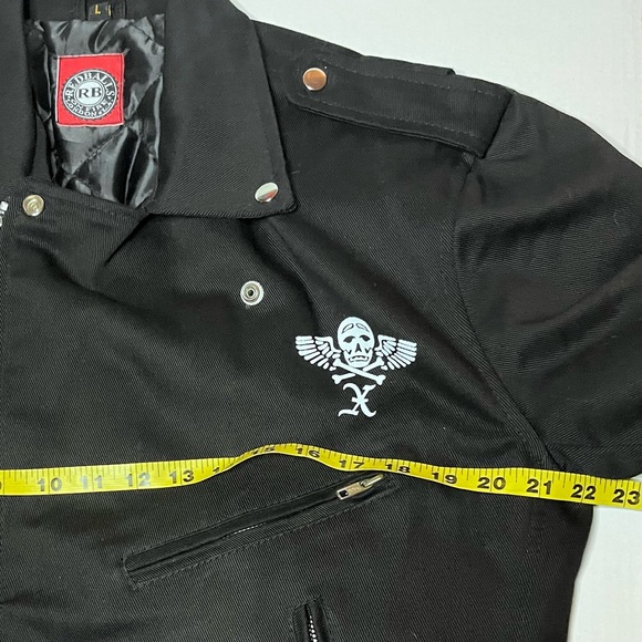 Red Balls On Fire Los Angeles Skull Jacket - Picture 10 of 12